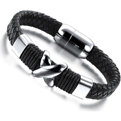 Изображение товара Стильный кожаный браслет для мужчин GREENWICH GW 000902.11.11