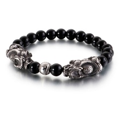 Изображение товара Браслет GREENWICH GW 122867.05.61 из оникса и нержавеющей стали для мужчин