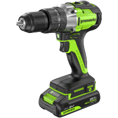 Изображение товара Дрель-шуруповерт аккумуляторная ударная Greenworks GD24DD60, 24V, б/щет, 30/60Нм,2х2Ач,ЗУ,кор (3704107CUC)
