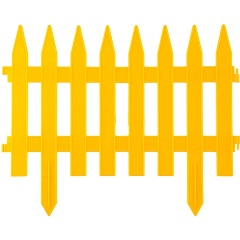 Изображение товара Забор декоративный GRINDA "КЛАССИКА", 28x300 см, желтый