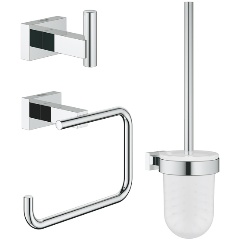 Изображение товара Набор аксессуаров для ванной комнаты Grohe Essentials Cube 3 в 1 City Restroom 40757001 хром