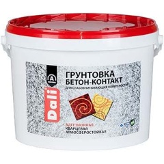 Изображение товара Грунтовка адгезионная Dali Бетон-контакт, акриловая, с индикатором, 6 кг