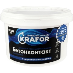 Изображение товара Грунтовка водно-дисперсионная бетонконтакт Krafor, 3 кг