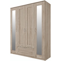 Изображение товара Шкаф ГУД ЛАКК 2.02.01.042.3 СИРИУС комбинированный "4 двери и 1 ящик сонома RU (с 2 зеркалами)"