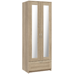 Изображение товара Шкаф ГУД ЛАКК 2.02.01.500.3 СИРИУС 2 двери и 1 ящик 78х59х220 сонома RU (с 2 зеркалами)