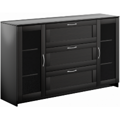 Изображение товара Тумба ГУД ЛАКК 2.02.03.370.5 СИРИУС 2 двери со стеклом и 3 ящика 156х95 Дуб Венге RU