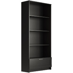 Изображение товара Стеллаж ГУД ЛАКК 2.02.07.100.5 СИРИУС 1 ящик 78х190 Дуб Венге RU