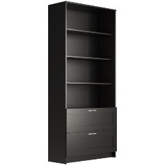 Изображение товара Стеллаж ГУД ЛАКК 2.02.07.110.5 СИРИУС 2 ящика 78х190 Дуб Венге RU