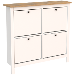 Изображение товара Тумба для обуви ГУД ЛАКК 2.08.10.180.14 САГА тумба для обуви 113х108 белая/ясень