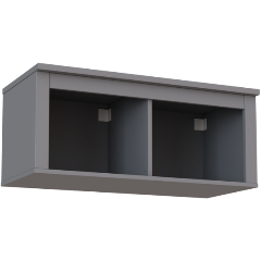 Изображение товара Полка ГУД ЛАКК 2.08.17.140.4 САГА навесная 2 секции серая