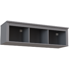 Изображение товара ГУД ЛАКК 2.08.17.150.4 САГА полка навесная 3 секции серая (состоит из 1 упаковки)