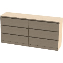 Изображение товара Комод ГУД ЛАКК S00319 Варма 6Д 160х77х40 шпон дуб, беленый