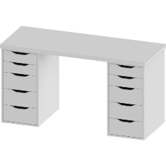 Изображение товара Письменный стол ГУД ЛАКК Ингар 2/55 белый современный дизайн