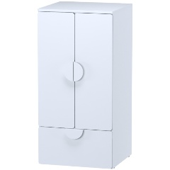 Изображение товара Шкаф ГУД ЛАКК S02078 ПИКСИ распашной с 2 дверьми, полкой и ящиком 60х57х123, робкий подснежник