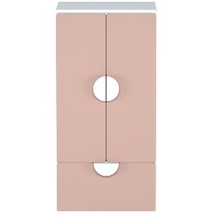 Изображение товара Шкаф ГУД ЛАКК S02580 ПИКСИ распашной с 2 дверьми, полкой и ящиком 60х57х123, мечтательный пион