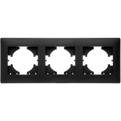 Изображение товара Рамка GUSI Electric Bravo 3-местная графит пластиковая для автоматов