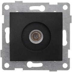 Изображение товара Розетка TV GUSI Electric Bravo МЕХАНИЗМ антенной розетки, одинарной, скрытая установка, графит (С10А1-010)