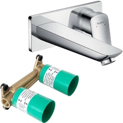 Изображение товара Смеситель для раковины Hansgrohe Logis 71220000+13622180 хром фиксированный излив