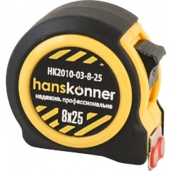 Изображение товара Рулетка Hanskonner HK2010-03-8-25, 8x25, 2 стопа, компактный корпус