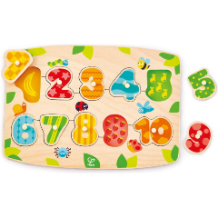 Изображение товара Деревянный пазл цифры HAPE E1404_HP для обучения числам и развитию логики