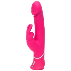 Изображение товара Вибратор-кролик HAPPY RABBIT Розовый Realistic Dual Density Rechargeable Rabbit Vibrator - 25,5 см.