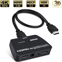 Изображение товара Разветвитель HDMI KS-is KS-745 на 2 активных порта с аудио