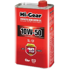 Изображение товара Моторное масло HI-Gear 10W-50 SL/CF полусинтетическое 1 л