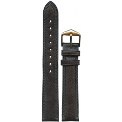 Изображение товара Ремешок для часов Hirsch Ascot L 015750-50-1-17 из телячьей кожи с дымчатой покраской черный 17 мм