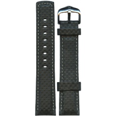 Изображение товара Ремешок для часов Hirsch Carbon XL 025922-50-2-22 водостойкий спортивный черный