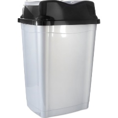 Изображение товара Ведро для мусора HOBBY LIFE WHIRLPOOL 50 л, пластик, серый (HL011505)