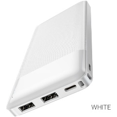 Изображение товара Внешний аккумулятор Hoco J72 Easy travel 10000mAh 2A 2xUSB-A белый (J72 EASY TRAVEL WHITE)