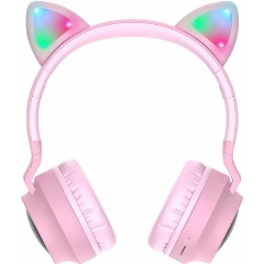 Изображение товара Беспроводные наушники Hoco W27 Cat ear, розовый(18464)
