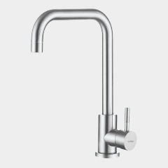 Изображение товара Смеситель для кухни Hoffger 363 Satin из нержавеющей стали с поворотным изливом