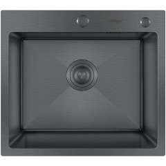 Изображение товара Мойка для кухни Hoffger HFG-5045B (HFG-5045B ECO) Черная