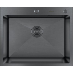 Изображение товара Мойка для кухни Hoffger HFG-6050B (HFG-6050B ECO) Черная