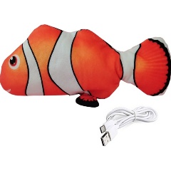 Изображение товара Игрушка для кошек HOMECAT 30 см интерактивная шевелящаяся рыба на USB зарядке