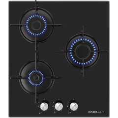 Изображение товара Газовая варочная панель HOMSair HGG431BK шириной 45 см с газ-контролем и автоподжигом