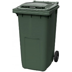 Изображение товара Контейнер мусорный HONEYCOMB 240 л. с крышкой, зеленый