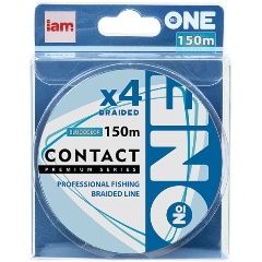 Изображение товара Плетеная леска ONE CONTACT Х4-150 0.6PE голубая для рыбалки