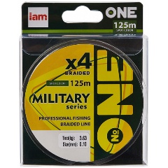 Изображение товара Леска плетеная ONE MILITARY Х4-125 (spot color) 0.12мм