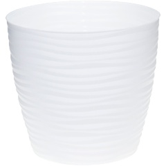 Изображение товара Кашпо IDEA ДЮНА D220мм 5,5л с поддоном М 3070 Белый