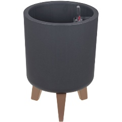 Изображение товара Кашпо IDEA флориант высокое 11л с автополивом Графитовый (М 3157)