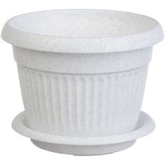 Изображение товара Кашпо IDEA ЛИВИЯ D320мм 11л с поддоном М 3022 Мраморный