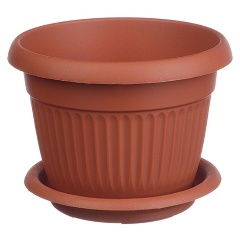 Изображение товара Кашпо IDEA ЛИВИЯ D320мм 11л с поддоном терракотового цвета