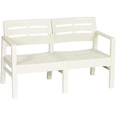 Изображение товара Диван IDEA РЕЙКИ двухместный М 4001 белый ротанг