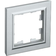 Изображение товара Рамка IEK 1-м BRITE РУ-1-1-БрА металл, алюминий, BR-M12-M-K47