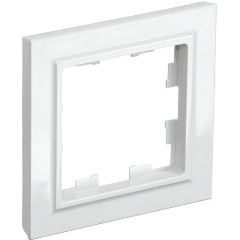 Изображение товара Рамка IEK BRITE РУ-1-БрБ белая для монтажных коробок