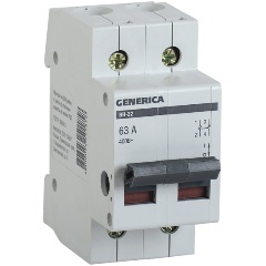 Изображение товара Выключатель нагрузки (мини-рубильник) GENERICA 2п ВН-32 40А, MNV15-2-040