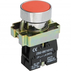 Изображение товара Кнопка IEK LAY5-BA41 без подсветки красн. 1з, BBT60-BA-K04