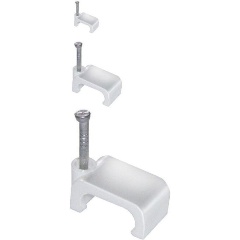 Изображение товара Скоба крепежная IEK плоская 6мм пластик. (уп.100шт), USK21-06-100